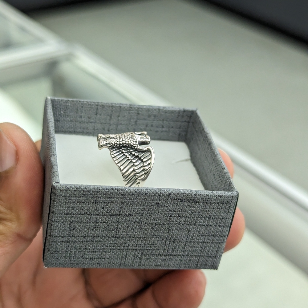 925 Sterling Silver Eagle Ring - image 5